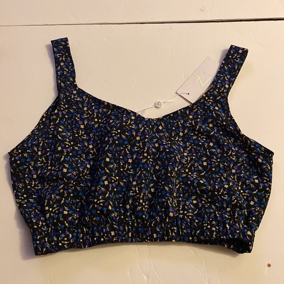 FLORAL TIE FRONT CROP TOP - Picture 4 of 6
